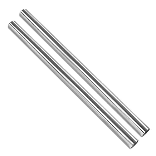 Richeer 2.5 inch O.D. T304 Stainless Steel DIY Custom Exhaust Tubing Mandrel Exhaust Pipe Straight Pipe 47.3 Inch Length Polished Surface Universal Fit (2PC)