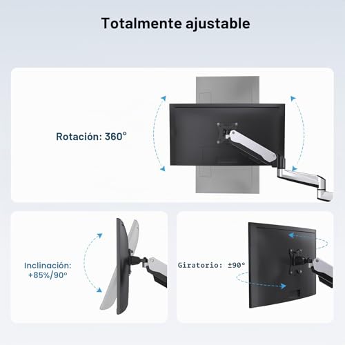 Soporte triple para monitores de 13 a 32 pulgadas brazo ajustable 8 kg 4