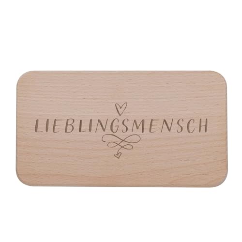 Deitert Breakfast Board "Lieblingsmensch" Wooden Rectangular Handwriting