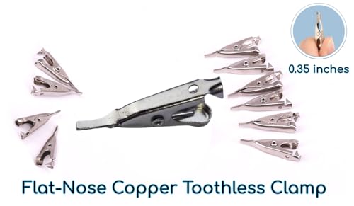 50 Pack - Toothless Micro Steel Alligator Test Clips with Smooth Jawed and Microscopic Tip 5amp Metal Alligator Clip Clamp Kit for Battery Test Tone Nickel Plated Crocodile Clamps Toothless by KUJOBUY - Used condition - Image 8