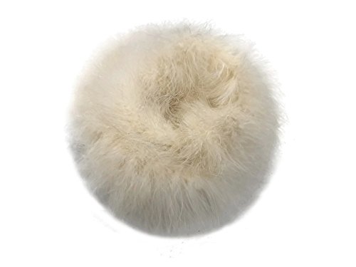 2 Yards - Ivory Turkey Medium Weight Marabou Feather Boa 25 Grams Halloween Costume Party Supply | Moonlight Feather #TOP2