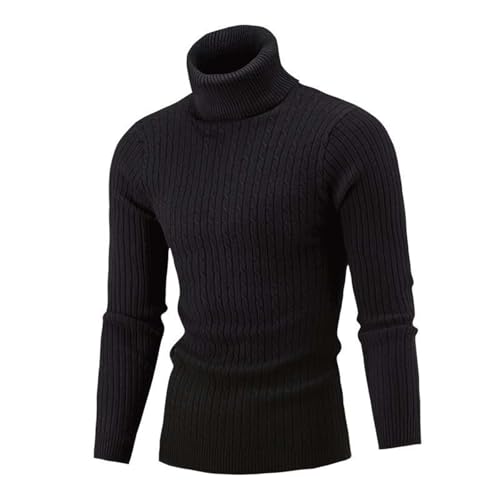 Men's Slim Fit Turtleneck Sweater Fall Casual Twist Patterned Pullover Knitted Sweaters Winter Undershirt4