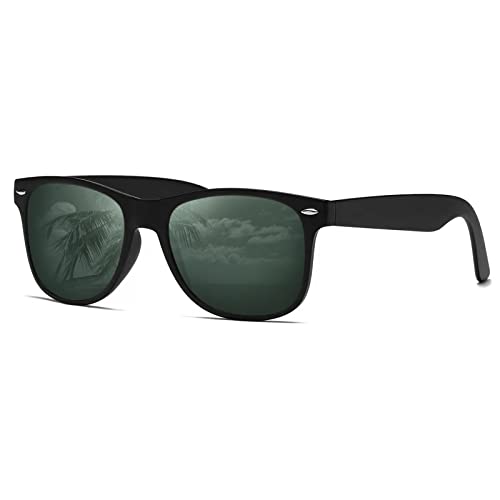 Image of DEMIKOS Sunglasses Men Polarized Sunglasses for Mens Womens Retro Mirror Lens for Driving Fishing UV Protection