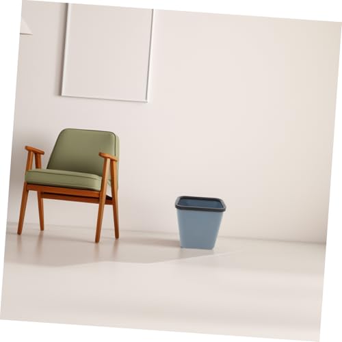 Caneca de basura rectangular de plástico resistente miniatura 7