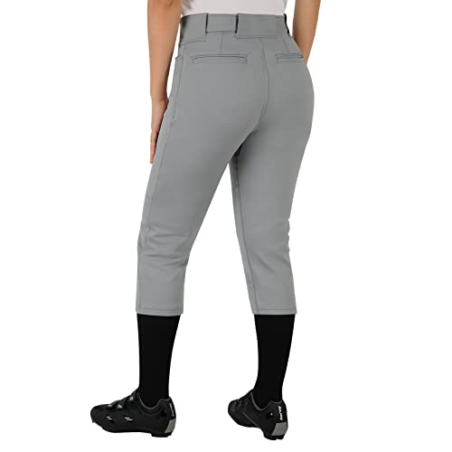 Beroy Softball Pants Women Fastpitch Ladies Baseball Pant Practice-Tournament With Pockets(Grey,S) #TOP2