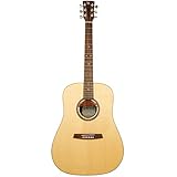 Kremona M10 Steel String Series Dreadnought Style Akustikgitarre mit stoßfestem Polyschaumkoffer natur