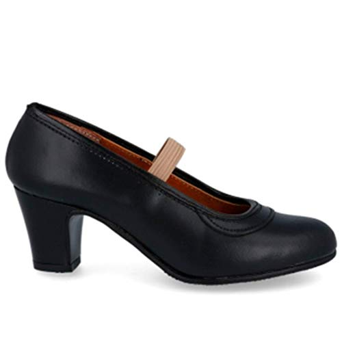 L&R Shoes MALACA M-10 Scarpe flamenco professionali in pelle, Nero , 41 EU