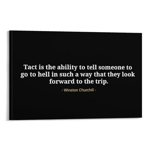 Winston Churchill Quote Poster (1), Text Art And Motivation Canvas Printing Minimalist Wall Art, For Cafe Beer Club Wall Home Decor 20x30inch(50x75cm)