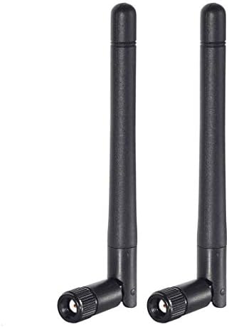Bingfu Dual Band WiFi 2.4GHz 5GHz 5.8GHz 3dBi MIMO RP-SMA Male Bluetooth Antenna (2-Pack) for PC Computer WiFi Router Wireless Network Card USB Adapter Security IP Camera Video Surveillance Monitor