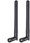 Bingfu Dual Band WiFi 2.4GHz 5GHz 5.8GHz 3dBi MIMO RP-SMA Male Antenna (2-Pack) for WiFi Router Signal Booster Repeater Wireless Network Card USB Adapter Security IP Camera Video Surveillance Monitor