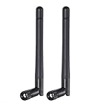 Bingfu Dual Band WiFi 2.4GHz 5GHz 5.8GHz 3dBi MIMO RP-SMA Male Bluetooth Antenna (2-Pack) for PC Computer WiFi Router Wireless Network Card USB Adapter Security IP Camera Video Surveillance Monitor