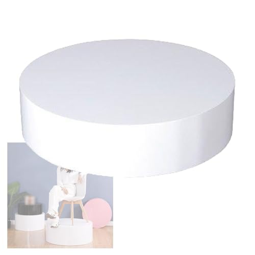 Socle d'exposition noir rond de 50x20 cm pour vitrine