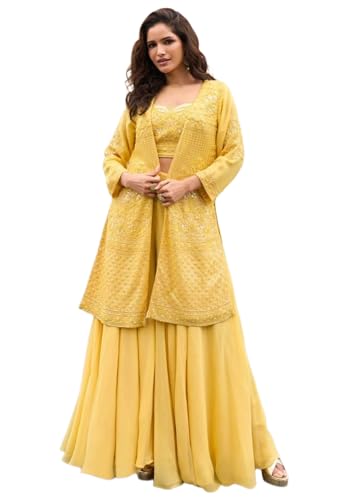 Costume de travail indien léger Georgette brodée pour journées d'affaires