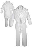 Unotux Boys Suits White Bow Tie Vest Sets Tail Outfit Tuxedos Baby Toddler Teens (3T)