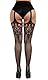 KLONKEE Strapsstrümpfe Schwarz Strümpfe Damen Sexy Strapse Mit Strümpfe Und Halter