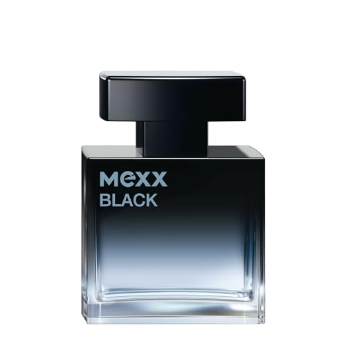 Mexx Eau de toilette noire pour homme avec notes parfumées boisées et aquatiques, 30 ml