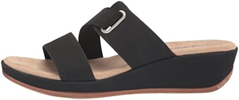 Easy Street Women's Sayre Wedge Sandal Slide, Black, 6 X-Wide | Image 7