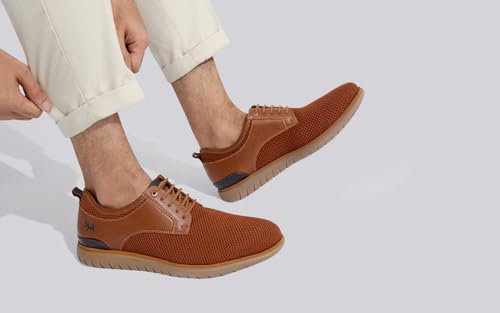 Image of Neeman's The Derbies for Men | Knit Base and Faux Leather Derby Sneakers | Comfortable and Breathable Mesh
