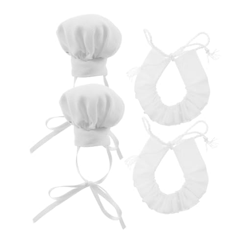 BESTonZON 2 Juegos De Gorros para Muñecas Gorro De Cocina De Chef para Muñecas Artículos para Vestir De Chef para De Pequeño Decorativos