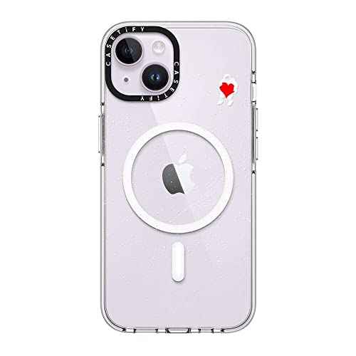 CASETiFY �N���A iPhone 14 �P�[�X [���΂݂ɂ����f��/2m����̗����������N���A/MagSafe �ɑΉ�] - Love Space