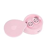 Auriculares inalámbricos Bluetooth5.0, Auriculares Mini estéreo Real TW70 con cancelación de Ruido, Auriculares Impermeables con Caja de Carga para Correr, Gimnasio Rosa Un tamaño