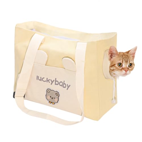 ペットキャリー キャリーバッグ 折りたたみ式 キャリーケース ペットキャリーバッグ 【2024新登場】 犬猫兼用 小型犬 小動物用 旅行/通院/災害避難に最適 お出かけ メッシュ窓 通気 2way 大容量 (カーキ)