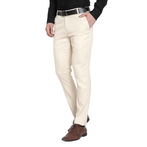 Image of The PS Men's Formal Regular Fit Cotton Blend Black, Dark Grey Combo Trouser (Pack of 2)