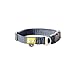 BUILT Pet Nightsafe Dog Collar Small, Navy and Yellow