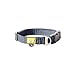 BUILT PET NightSafe Reflective Adjustable Dog Collar, Helps you See Animals in the Dark, High Visibility Evening & Winter Dog Walking Safety Collar with Light Reflecting Trim, Small, 28 – 35.5cm, Blue