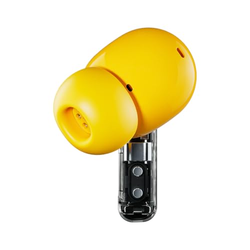 Image of Nothing Ear (a) Wireless Earbuds, 45dB Hybrid Noise Cancelling Earbuds, Hi-Res Audio, Advanced Equaliser, Dual Connect, 6 Mics, 42.5H Playtime Ear Buds Wireless Bluetooth, Yellow
