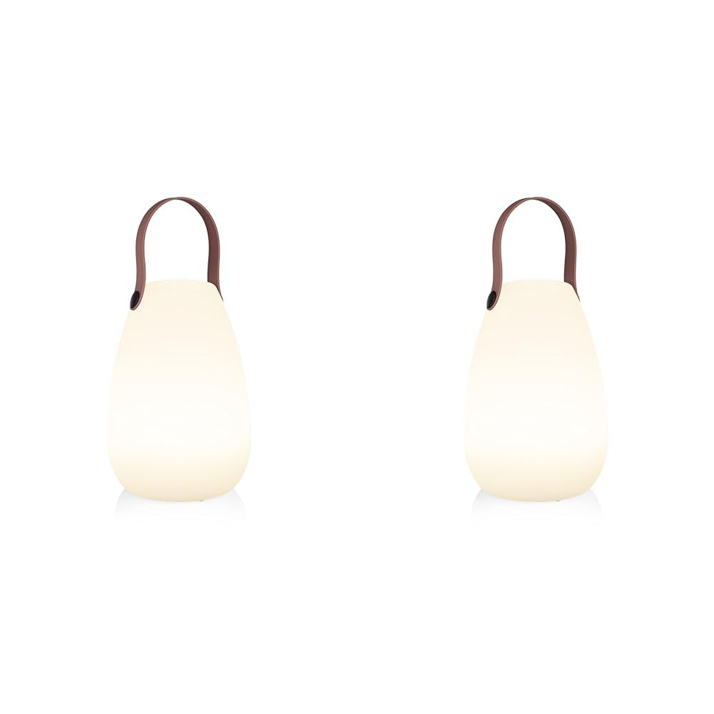 Smartwares OOO-50002 - Luz de mesa LED, Para uso interior y exterior, Recargable con cable USB, Plástico, Blanco + 7 colores (Paquete de 2)