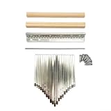 Kalimba Ersatzschlüssel 21 Noten, Stahl Daumenzinken Set mit Metallbrücke und Stimmstab, DIY Reparatur Kit Teile, Gravierte Erzstahl Musikinstrument Zubehör für einfache