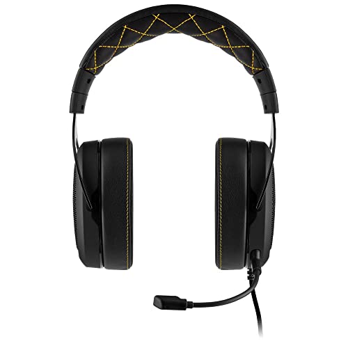 Headset Gamer Corsair HS60 Pro 7.1 Virtual Surround Com Adaptador USB - Preto e Amarelo CA-9011214-N