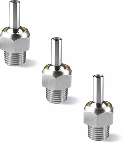 304 Stainless Steel Coolant Nozzle, 1/8PT 30mm Adjustable High Pressure Cooling Nozzle, for Jewelry Carving Lathe, Milling, CNC Machine Water Jet Cutter Industrial Nozzle 1/8-30-304SS 3PCS