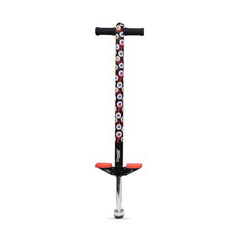 Pogo Stick Children Kids Boys Girls Light Adults Weight Exercise Outdoor Summer Fun Skull Bounce Design Up to 35kg (Irvine Eyes)