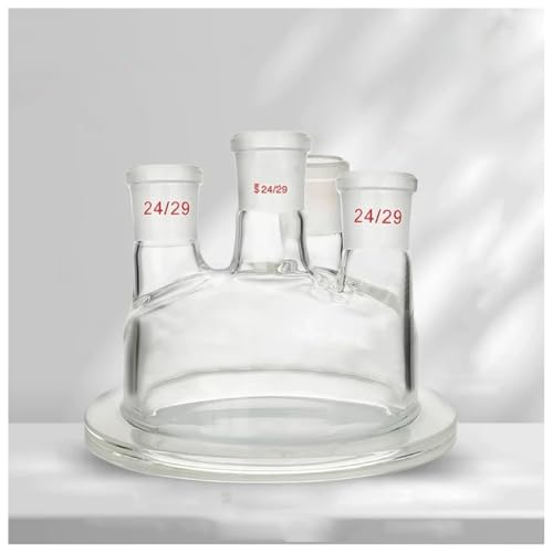 Couvercle en verre à 4 cols bride 150 mm pour sécuriser les flacons laboratoire