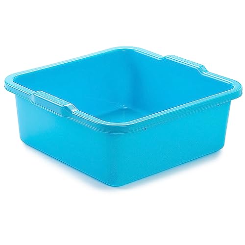 ACAN Tradineur - Cubo, Barreño, Tina Multiusos - Fabricado en plástico - Producto y Utensilio de Limpieza - Forma Cuadrado - Capacidad de 8 litros - 31 x 30 cm - Color Azul