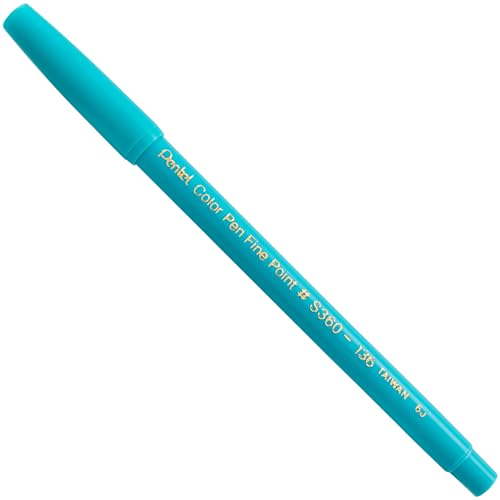 Image of Pentel Arts Color Pen, Baby Blue, Box of 12 (S360-136)