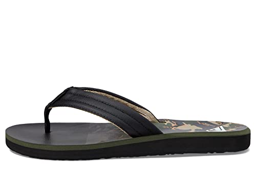 Image of Quiksilver mens Quiksilver Men's Carver Print 3 Point Flip Flop Athletic Sandal