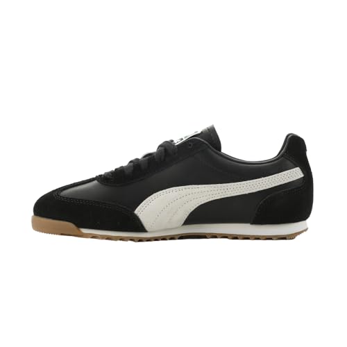 PUMA PUMA Arizona Retro Suede Womens Shoes Size 7.5, Color: Black/Warm White-Black