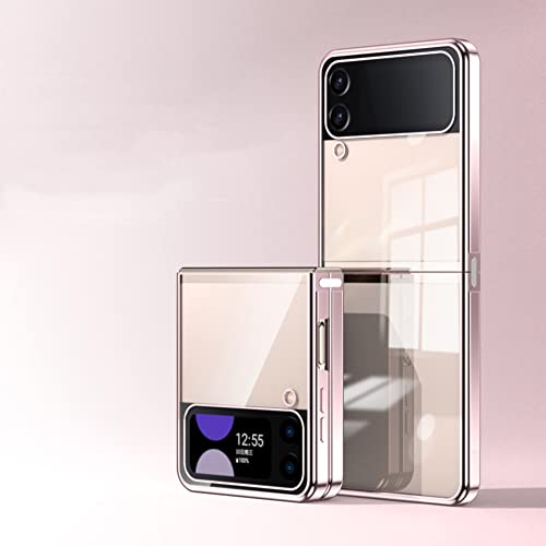 Coque Samsung Z Flip 4 transparente rose anti-chute contre les rayures