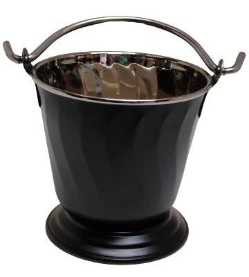 Dynore Stainless Steel Black Matt Serving Bucket/Balti/Gravy Serving Bucket