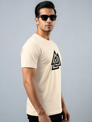 Image of ADRO Men's 100% Cotton Regular Fit T-Shirt