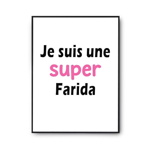 Affiche citation Farida poster humour décoration murale anniversaire