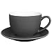 12 x Olympia Cafe Cappuccino kubki węgiel drzewny 340 ml 325 ml porcelanowe dzbanki do kawy na mleko