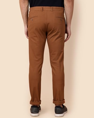 Image of Blackberrys Men's Cotton Slim Fit Casual Trousers