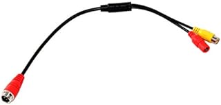 RED WOLF 4-Pin Male to RCA/AV Female Adapter Cable,extension lead For Reversing Camera To Monitor Dispaly,Aviation Head RCA DC Extension Cable Cable,portable,Shockproof Waterproof