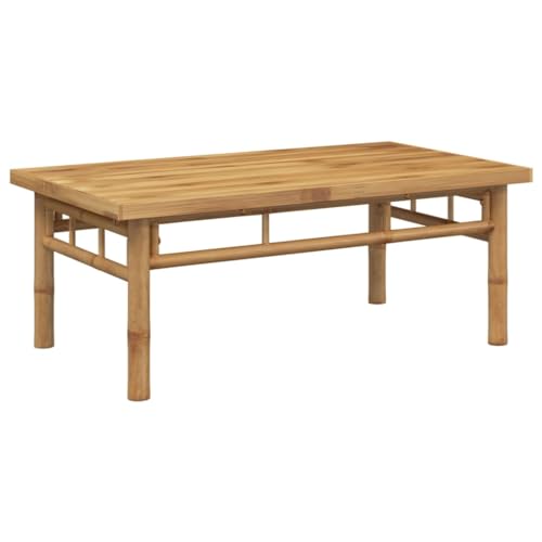 vidaXL Bamboo Coffee Table, Modern Sofa Side Table for Living Room, Hallway, Office, and Balcony Decor