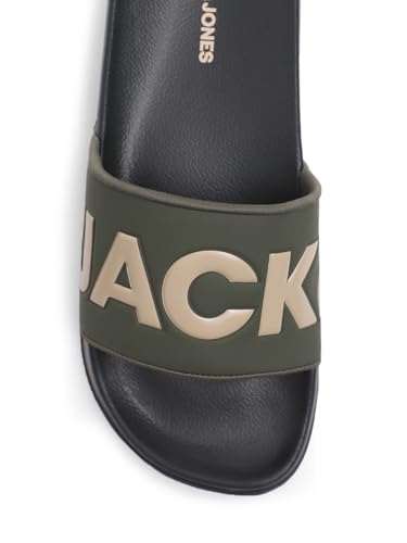 Image of JACK&JONES Men's Logo Print Pool Sliders