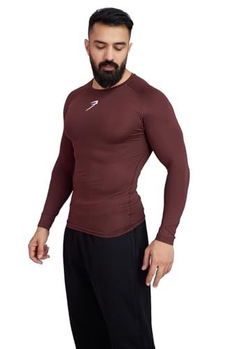Image of FUAARK Men's Full Sleeve Compression T-Shirt - Athletic Base Layer for Fitness, Cycling, Training, Workout, Tactical Sports Wear